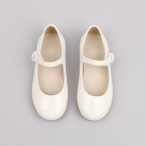 [Anne New] Robelia Twinkle Cream Basic Mary Jane Flat Girl&#039;s Shoes