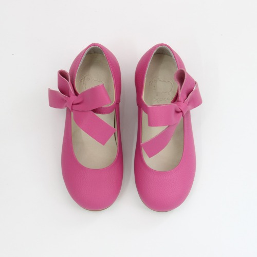 DALIA Hot Pink Girl Ribbon Shoes
