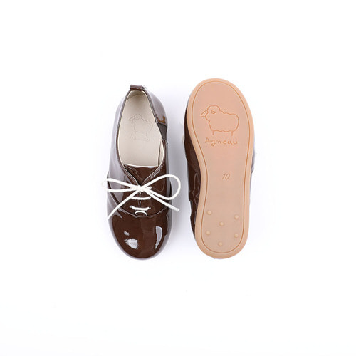 Prunus Choco Brown Crink Children&#039;s Oxford Shoes
