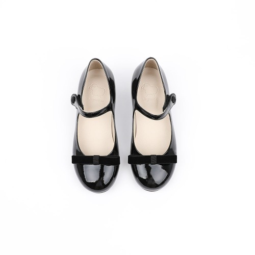 Vera Black Link Girls&#039; Ribbon Shoes