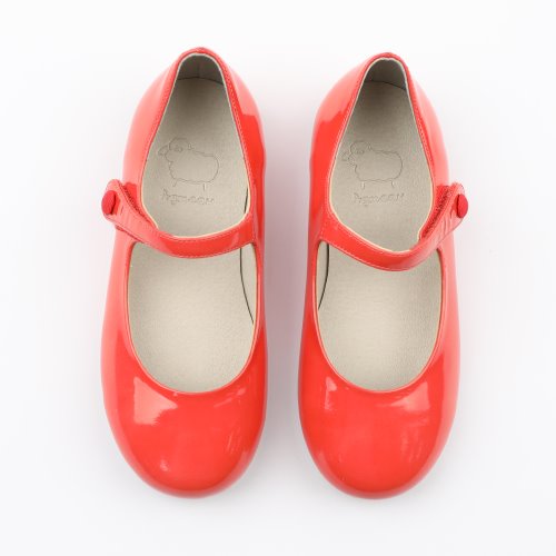 Robelia Twinkle Orange Basic Mary Jane Flat Girl&#039;s Shoes