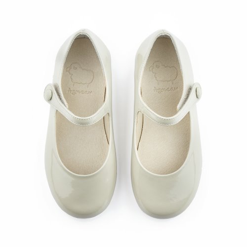 Robeliat Winkle Light Gray Basic Mary Jane Flat Girl&#039;s Shoes