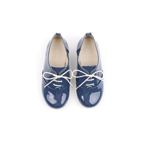 Prunus Navy Crink Children&#039;s Oxford Shoes