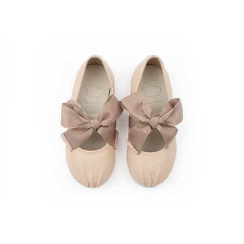 Fiony Baby Pink Ribbon Ballet Flat Girl&#039;s Shoes