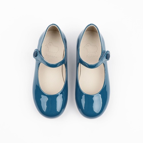 Robelia Tinkel Pico Blue Basic Mary Jane Flat Girl&#039;s Shoes