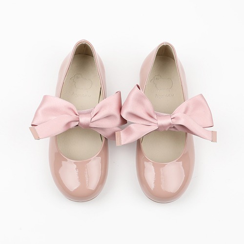 Pioni (S) Pale Pink Ribbon Ballet Flat Girl&#039;s Shoes