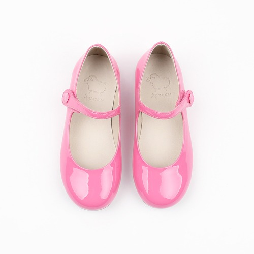 Robelia Twinkle Candy Pink Basic Mary Jane Flat Girl&#039;s Shoes