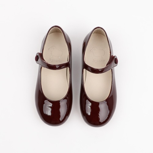 Robelia Twinkle Wine Basic Mary Jane Flat Girl&#039;s Shoes